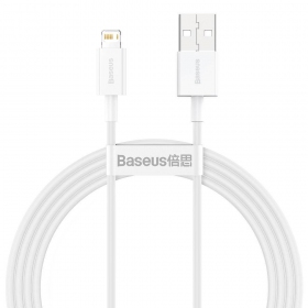 USB kabelis Baseus Superior Lightning 2.4A 1.5m (balts) CALYS-B02