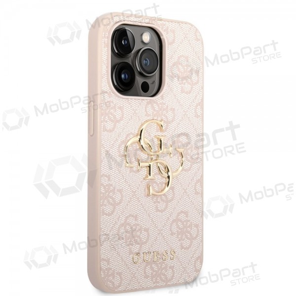 Apple iPhone 14 Pro Max maciņš - Guess PU 4G Metal Logo (rozā)