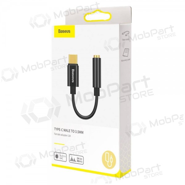 Audio adapteris Baseus L54 iš Type-C į 3.5mm melns CATL54-01