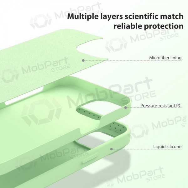 Apple iPhone 14 Pro vāciņš „Nillkin Silicone“ (gaiši zaļš) Apple iPhone 14 Pro vāciņš „Nillkin Silicone“ (gaiši zaļš)