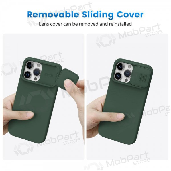 Apple iPhone 14 Pro vāciņš „Nillkin Silicone“ (tumši zaļš) Apple iPhone 14 Pro vāciņš „Nillkin Silicone“ (tumši zaļš)