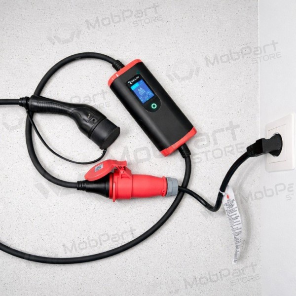 Adapteris Reach CEE 16A 400 V uz 220 V Schuko melns
