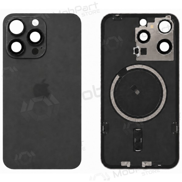 Apple iPhone 15 Pro Max aizmugurējais vāciņš (melns) (Premium)