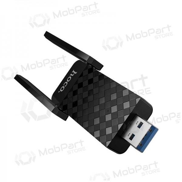 USB Wi-Fi adapteris Hoco HI34 USB 3.0 Wi-Fi 6 melns
