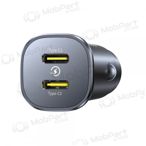 Auto lādētājs Baseus GoTrip 2xUSB-C 30W melns C00072300123-01