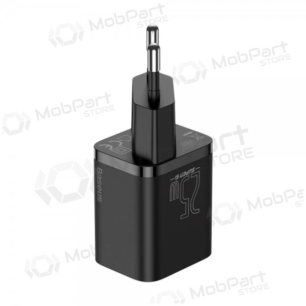 Lādētājs buitinis Baseus Super Si 25W + Type-C 1.0m melns TZCCSUP-L01