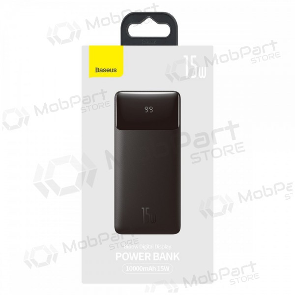 Ārējā baterija Power Bank Baseus Bipow Type-C PD+2xQuick Charge 3.0 15W 10000mAh melna PPBD050001