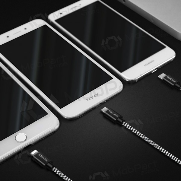 USB kabelis Dux Ducis K-ONE 3in1 microUSB-Lightning-Type-C FastCharging 1.2m