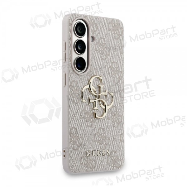 Samsung Galaxy S26 maciņš - Guess PU 4G Metal Logo (rozā)