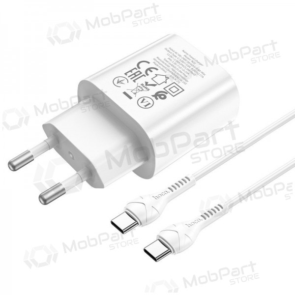 Lādētājs buitinis Hoco N22 Jetta PD25W + Type-C balts