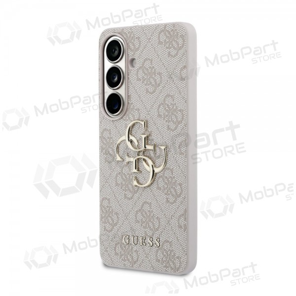Samsung Galaxy S26 maciņš - Guess PU 4G Metal Logo (rozā)