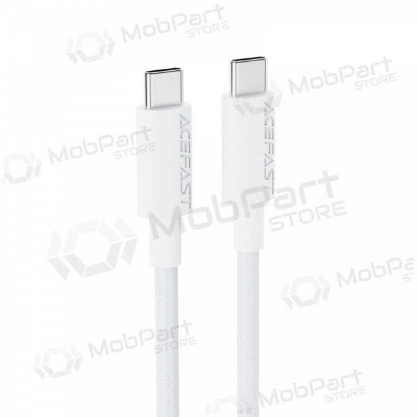 USB kabelis Acefast C18-03 60W USB-C to USB-C 1.2m balts