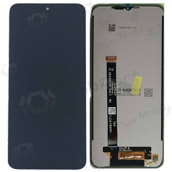 Ekranas Samsung G556 Xcover 7 5Gar lietimui jautriu stikliuku Black ORG