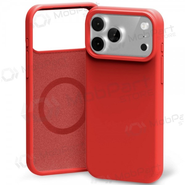 Apple iPhone 17 Pro, 18 Pro maciņš Mercury "Pure Magsafe Silicon Case" (sarkans)