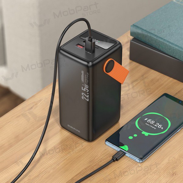 Ārējā baterija Power Bank Borofone BJ66B 22.5W+PD20W 60000mAh melna