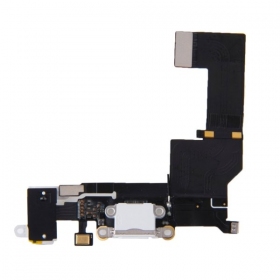 Apple iPhone SE uzlādes ligzda un mikrofona šleife (balta)