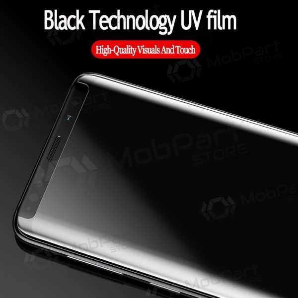 LCD apsauginis stikliukas Nano Optics 5D UV Glue Samsung S928 S24 Ultra lenktas caurspīdīgs