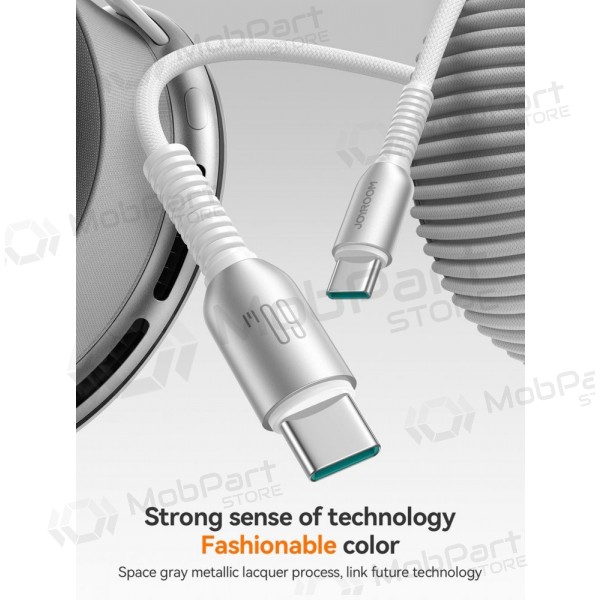 USB kabelis Joyroom S-A51 USB-C to USB-C 60W 1.2m pelēks