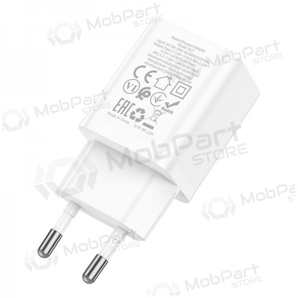 Lādētājs buitinis Hoco N27 Innovative PD20W balts