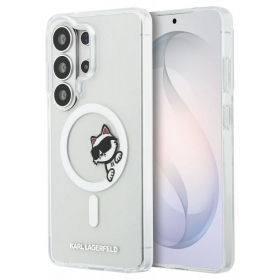 Samsung Galaxy S26 Ultra maciņš - Karl Lagerfeld IML Choupette Peekaboo Logo Magnetic (caurspīdīgs)