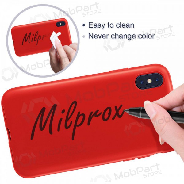 Apple iPhone 12 Pro Max maciņš - Liquid Silicone 1.5mm (sarkans)