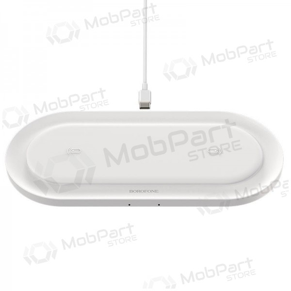 Lādētājs bezvadu Borofone BQ7 Prominent Dual (10W) (balts)