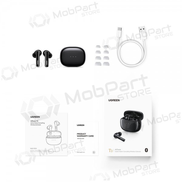 Bezvadu austiņas Ugreen WS106 HiTune T3 Active Noise-Cancelling Earbuds Bezvadu austiņas Ugreen WS106 HiTune T3 Active Noise-Cancelling Earbuds