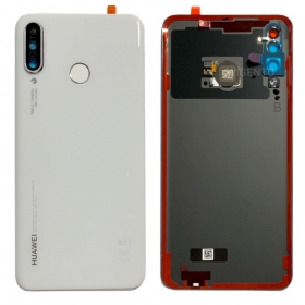 Huawei P30 Lite / P30 Lite New Edition 2020 48MP aizmugurējais baterijas vāciņš balts (Pearl White) (lietots grade A, oriģināls)