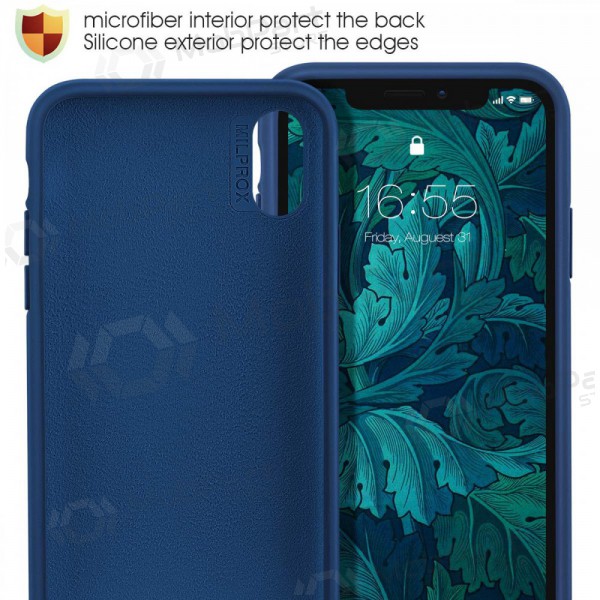 Apple iPhone 13 Pro Max maciņš - Liquid Silicone 1.5mm (tumši zils)