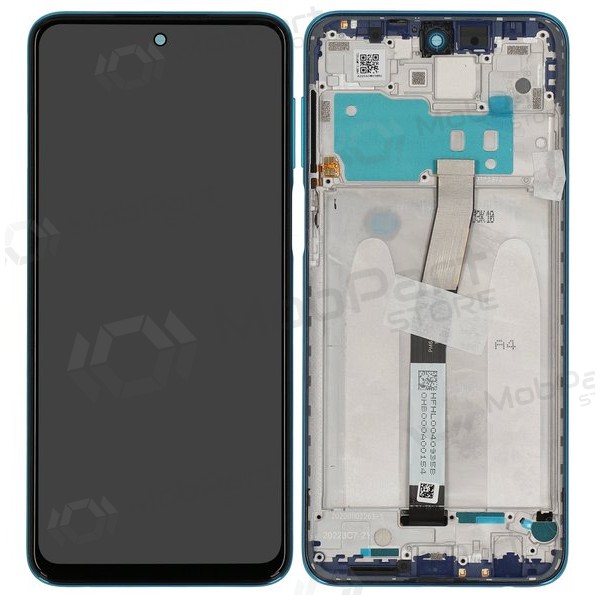 Xiaomi Redmi Note 9 Pro / Note 9S ekrāns (zils) (ar rāmīti) (Premium) Xiaomi Redmi Note 9 Pro / Note 9S ekrāns (zils) (ar rāmīti) (Premium)