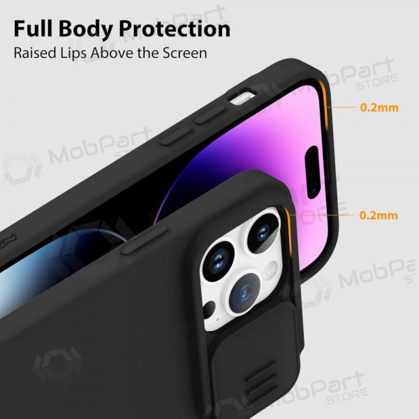 Apple iPhone 14 Pro vāciņš „Nillkin Silicone“ (melns) Apple iPhone 14 Pro vāciņš „Nillkin Silicone“ (melns)