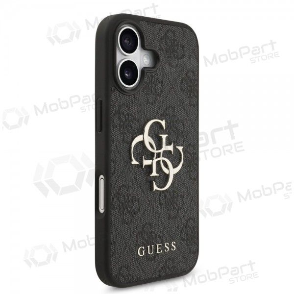 Apple iPhone 17 maciņš - Guess PU 4G Metal Logo (pelēks)