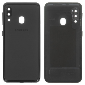Samsung A202 Galaxy A20e 2019 aizmugurējais baterijas vāciņš (melns) (lietots grade C, oriģināls)