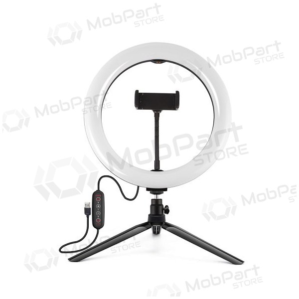 LED žiedine lampu 26cm, su trikoju stovu 8.3cm, USB LED žiedine lampu 26cm, su trikoju stovu 8.3cm, USB