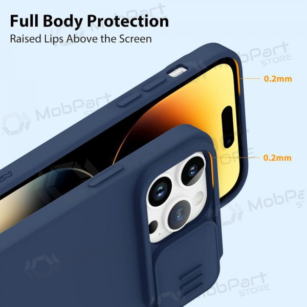 Apple iPhone 14 Pro vāciņš „Nillkin Silicone“ (tumši zils) Apple iPhone 14 Pro vāciņš „Nillkin Silicone“ (tumši zils)