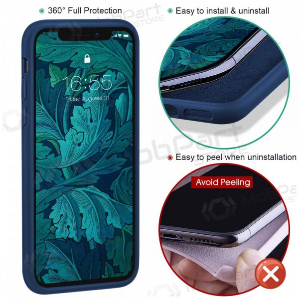 Apple iPhone 12 Pro Max maciņš - Liquid Silicone 1.5mm (tumši zils)
