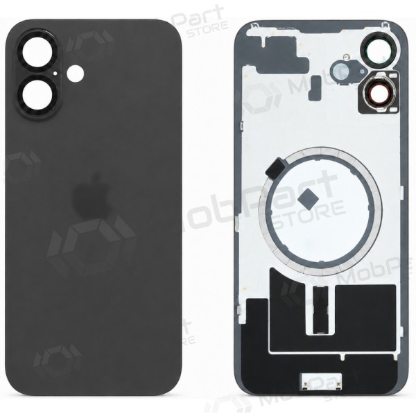 Apple iPhone 16 aizmugurējais vāciņš (melns) - Premium