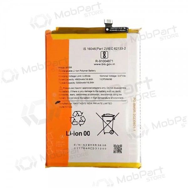 Xiaomi Redmi 12 4G, 12 5G, Poco M6 Pro 5G baterija (BM5R) (Premium) Xiaomi Redmi 12 4G, 12 5G, Poco M6 Pro 5G baterija (BM5R) (Premium)