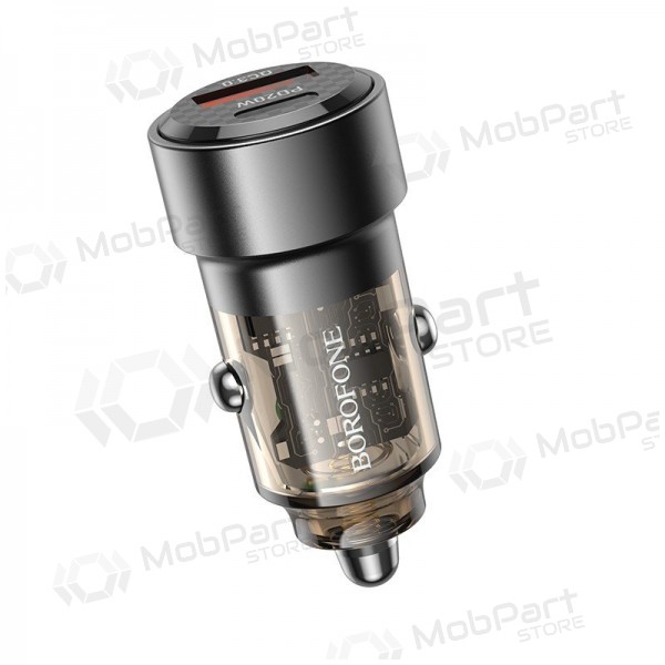 Lādētājs automobilinis Borofone BZ20 PD20W+QC3.0 38W melns