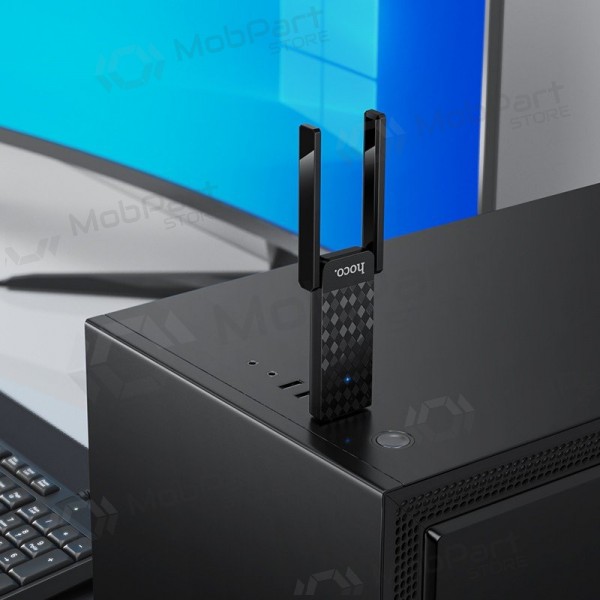 USB Wi-Fi adapteris Hoco HI34 USB 3.0 Wi-Fi 6 melns