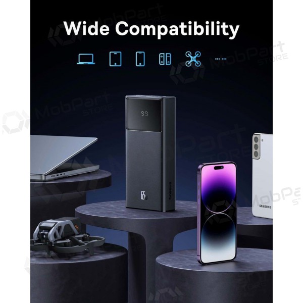 Ārējā baterija Power Bank Baseus StarLord 65W 20000mAh melna P10022906113-00