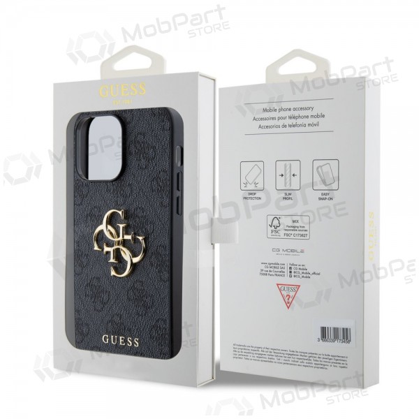 Apple iPhone 14 Pro Max maciņš - Guess PU 4G Metal Logo (pelēks)