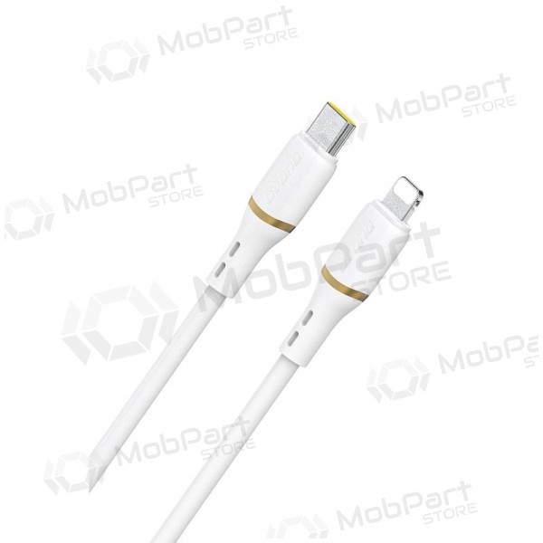 Lightning kabelis Dudao L25X USB-C uz Lightning 1 m 30 W balts