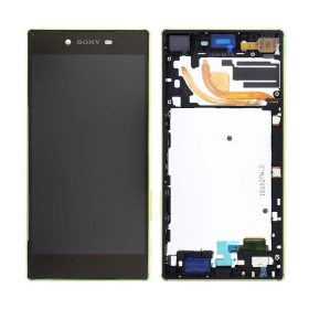 Sony E6853 Xperia Z5 Premium ekrāns (zelta) (ar rāmīti) (lietots grade B, oriģināls)