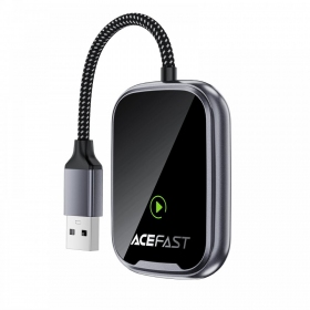 CarPlay adapteris Acefast QC1 bezvadu Android Auto melns