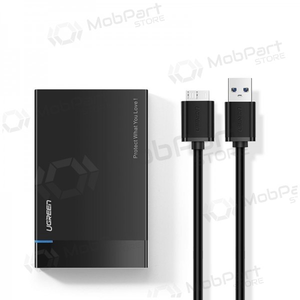 2.5" HDD SSD adapteris Ugreen US221 + 0.5m cable melns