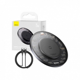 Bezvadu lādētājs Baseus BS-W530 15 W Qi melns.