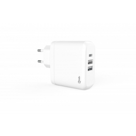 Lādētājs BeHello USB-C 45W PD + 2 USB (balts)