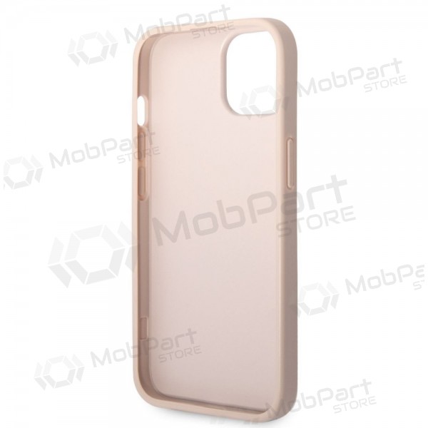 Apple iPhone 14 maciņš - Guess PU 4G Metal Logo (rozā)