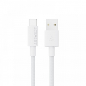 USB kabelis Acefast C18-04 USB-A to USB-C 1.2m balts